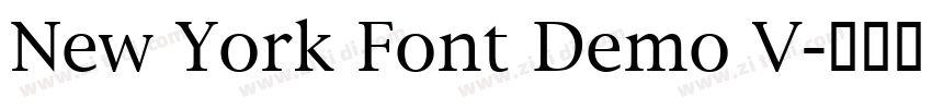 New York Font Demo V字体转换